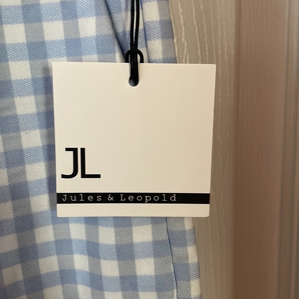 Jules & Leopold Blue Gingham Pants - Picture 5 of 9
